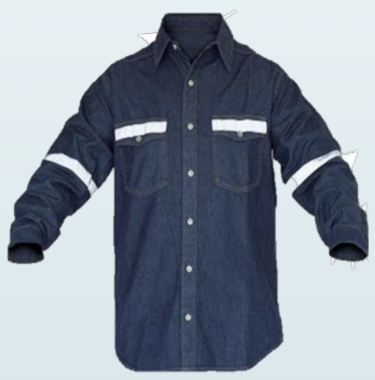 Camisa reflectiva industrial con cinta de seguridad — dotación industrial Colombia